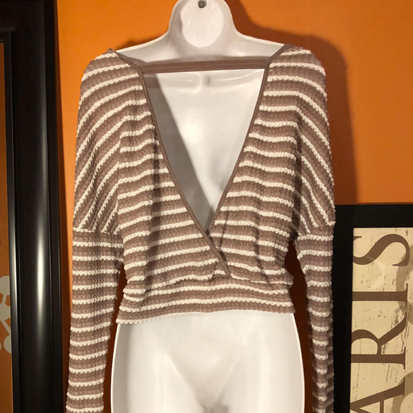 Natalie Dancewear Sweaters - Natalie  Striped Knit Warm Up Dancer Sweater NEW